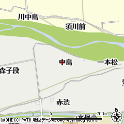 福島県福島市桜本中島周辺の地図