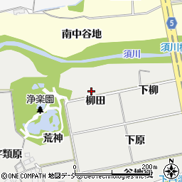 福島県福島市桜本柳田周辺の地図