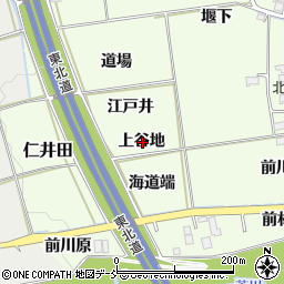 福島県福島市仁井田上谷地周辺の地図