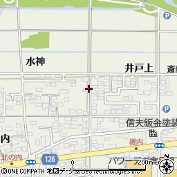 福島県福島市八木田水神周辺の地図