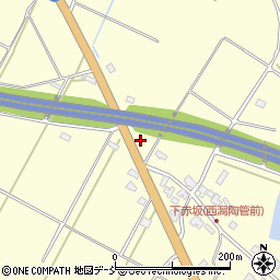 新潟県阿賀野市六野瀬周辺の地図