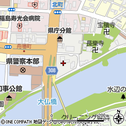 福島大学　学外施設国際交流会館周辺の地図