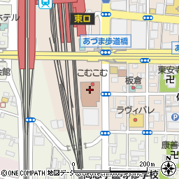 福島市役所　こむこむ館周辺の地図