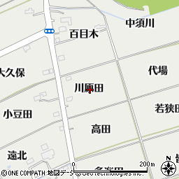 福島県福島市桜本川原田周辺の地図