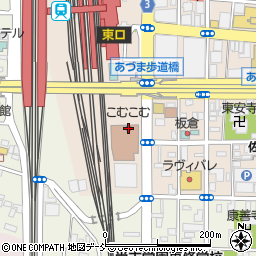 福島市子どもの夢を育む施設（こむこむ）周辺の地図