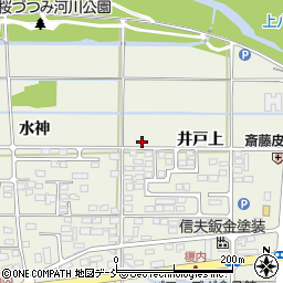 福島県福島市八木田井戸上周辺の地図