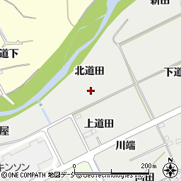 福島県福島市桜本北道田周辺の地図