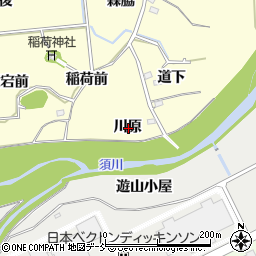 福島県福島市二子塚川原周辺の地図