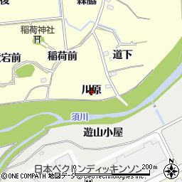 福島県福島市二子塚（川原）周辺の地図