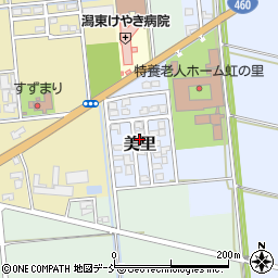 新潟県新潟市西蒲区美里周辺の地図
