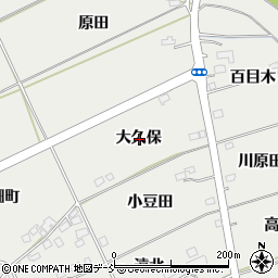 福島県福島市桜本大久保周辺の地図