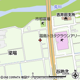 福島県福島市仁井田西下川原周辺の地図