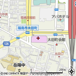 ラウンドワンスタジアム福島店周辺の地図
