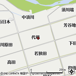 福島県福島市桜本代場周辺の地図