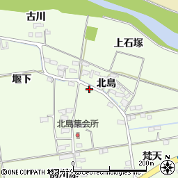 福島県福島市仁井田北島35周辺の地図