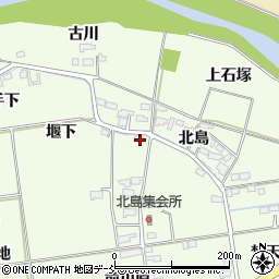 福島県福島市仁井田北島29周辺の地図