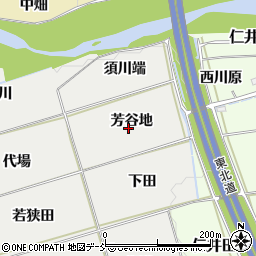 福島県福島市桜本芳谷地周辺の地図