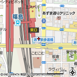 福島警察署駅前交番周辺の地図