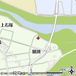 福島県福島市仁井田獺渕周辺の地図