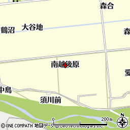 福島県福島市二子塚（南越後原）周辺の地図