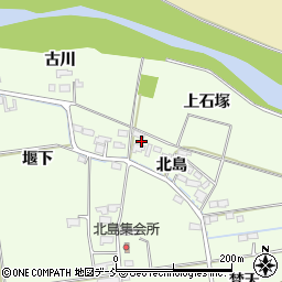 福島県福島市仁井田北島63周辺の地図