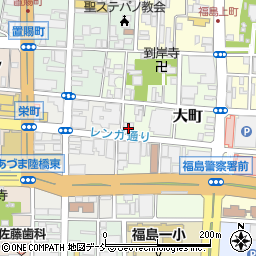 秋田銀行福島支店 ＡＴＭ周辺の地図