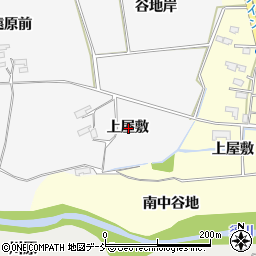 福島県福島市在庭坂上屋敷周辺の地図