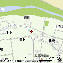福島県福島市仁井田北島7周辺の地図