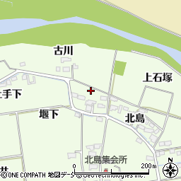 福島県福島市仁井田北島11周辺の地図