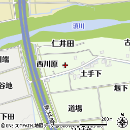 福島県福島市仁井田西林周辺の地図