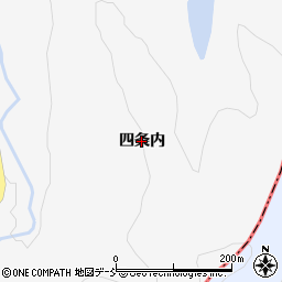 福島県福島市大波（四条内）周辺の地図