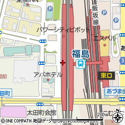 福島市観光案内所（ＪＲ福島駅西口）周辺の地図