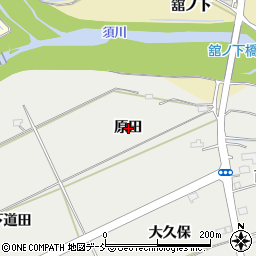 福島県福島市桜本（原田）周辺の地図