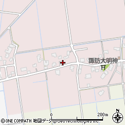 新潟県新潟市南区鍋潟1152-3周辺の地図