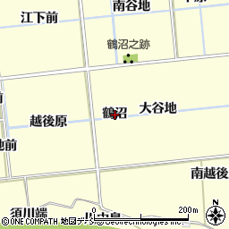 福島県福島市二子塚鶴沼周辺の地図