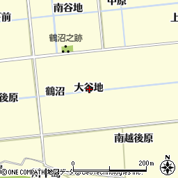 福島県福島市二子塚大谷地周辺の地図