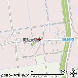 新潟県新潟市南区鍋潟318-2周辺の地図