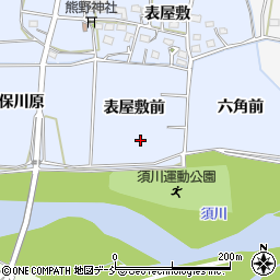福島県福島市笹木野表屋敷前周辺の地図