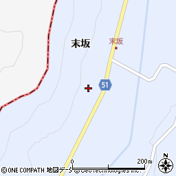 福島県伊達市霊山町上小国末坂68周辺の地図