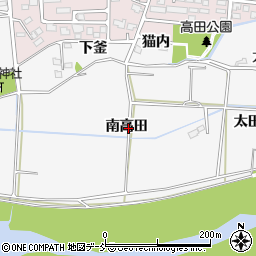 福島県福島市下野寺南高田周辺の地図