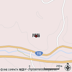 福島県伊達市霊山町石田川面周辺の地図