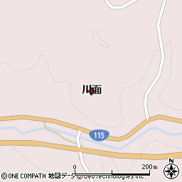 福島県伊達市霊山町石田（川面）周辺の地図