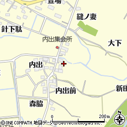 福島県福島市二子塚内出前34周辺の地図