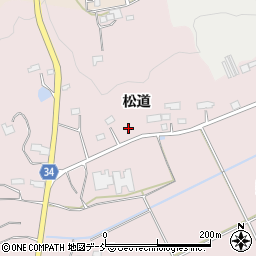 福島県相馬市富沢（松道）周辺の地図