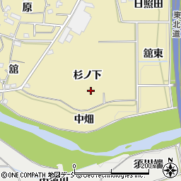 福島県福島市上野寺杉ノ下周辺の地図