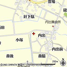 福島県福島市二子塚周辺の地図