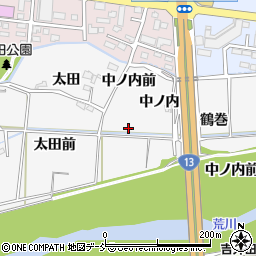 福島県福島市下野寺中ノ内前周辺の地図