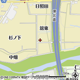 福島県福島市上野寺舘東周辺の地図