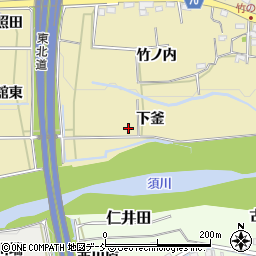 福島県福島市上野寺（下釜）周辺の地図
