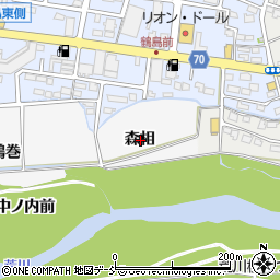 福島県福島市下野寺森相周辺の地図